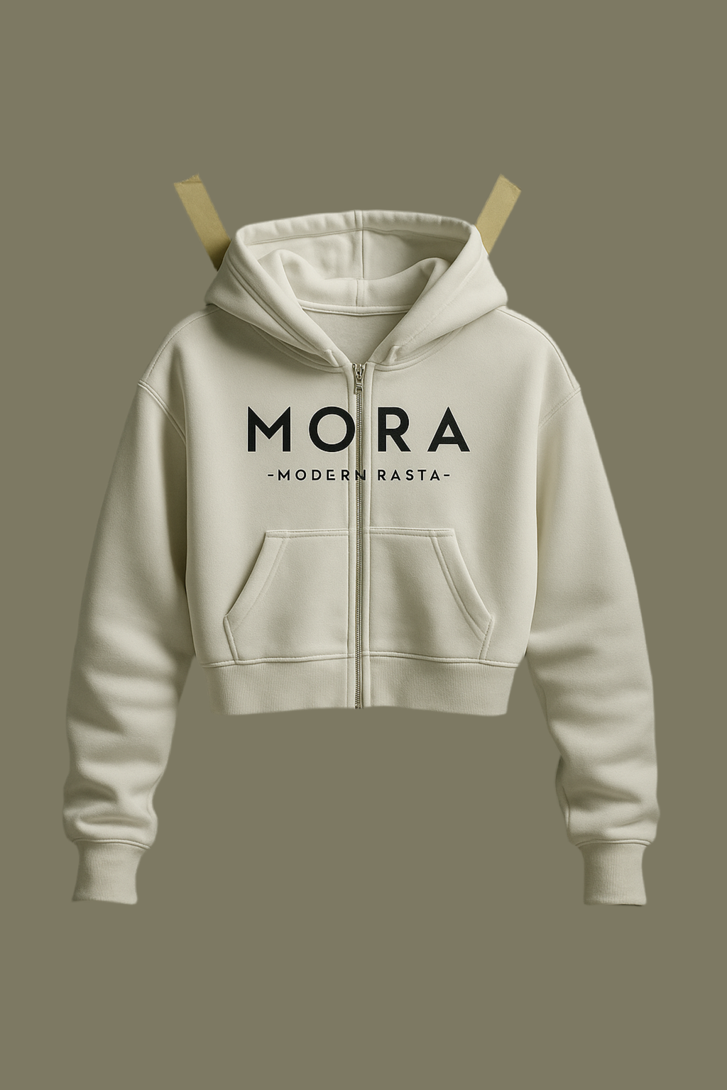 Soft Warm white Open-Back Hoodie