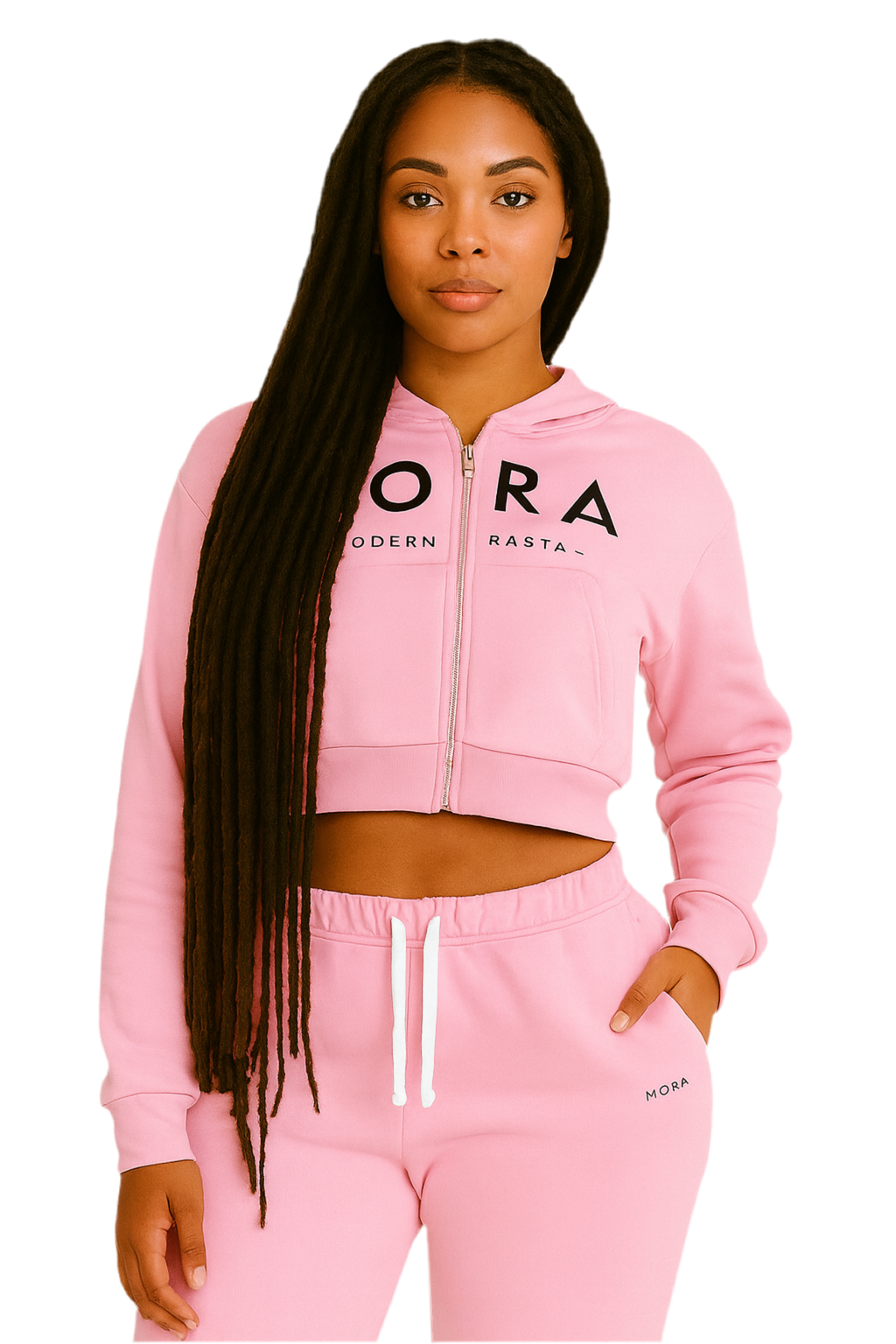 Warm Pink Open-Back Tracksuit