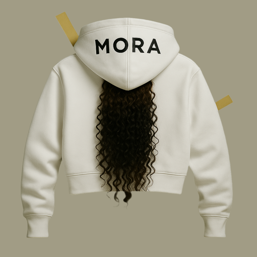 Soft Warm white Open-Back Hoodie
